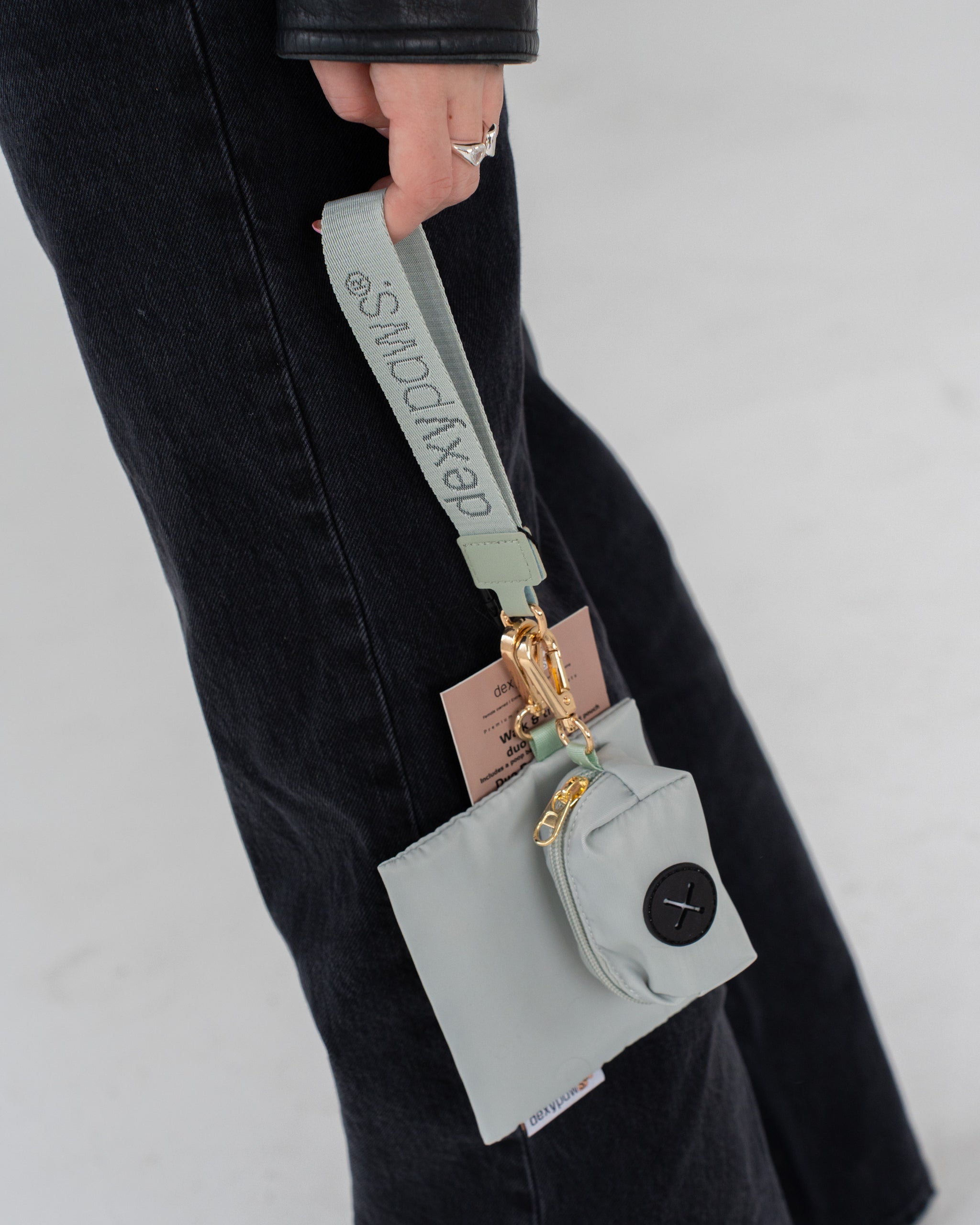 Sage Green Dual Pouch Wristlet – dexypaws