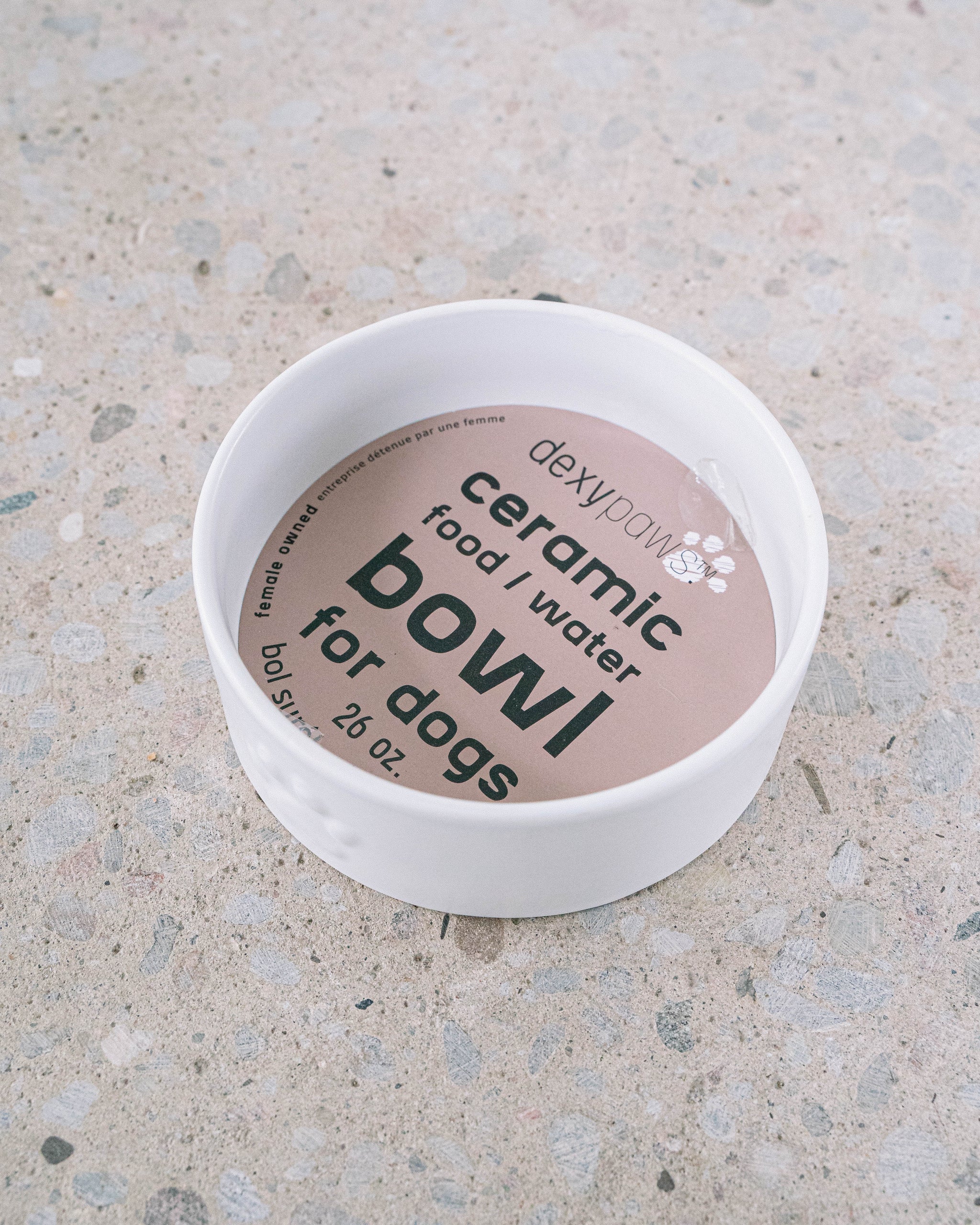 White Ceramic Dog Bowl – dexypaws