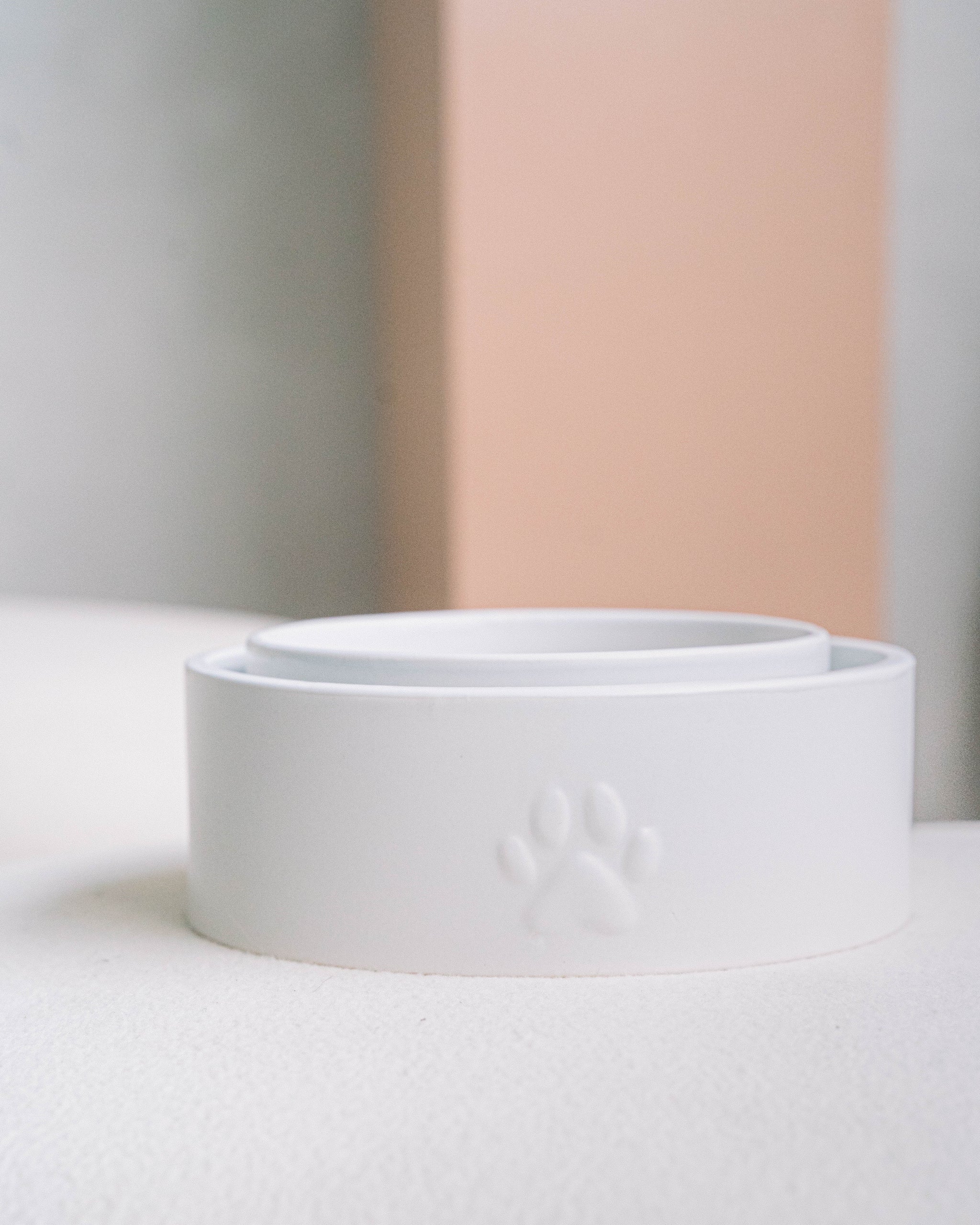 White Ceramic Dog Bowl – dexypaws